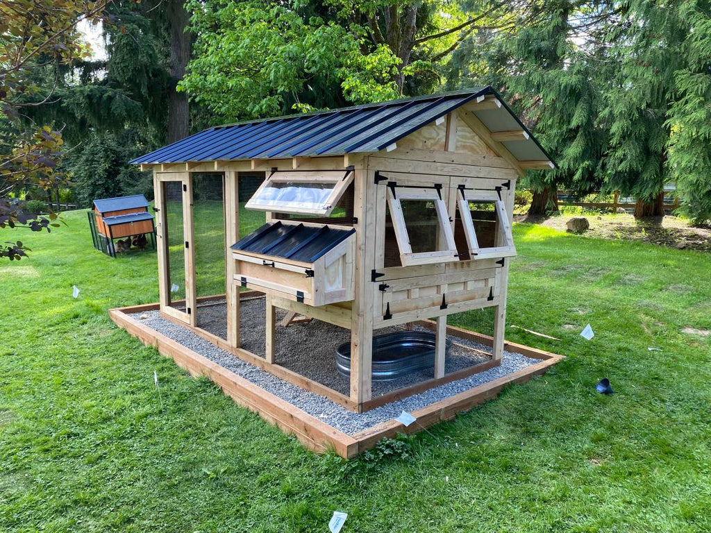 Walk-In Cedar Chicken Coop 6’ Wide – Handcrafted Douglas Fir Frame | Built On Site